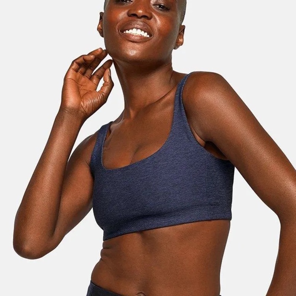 Outdoor Voices Double-Time Sports Bra in navy